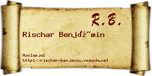 Rischar Benjámin névjegykártya